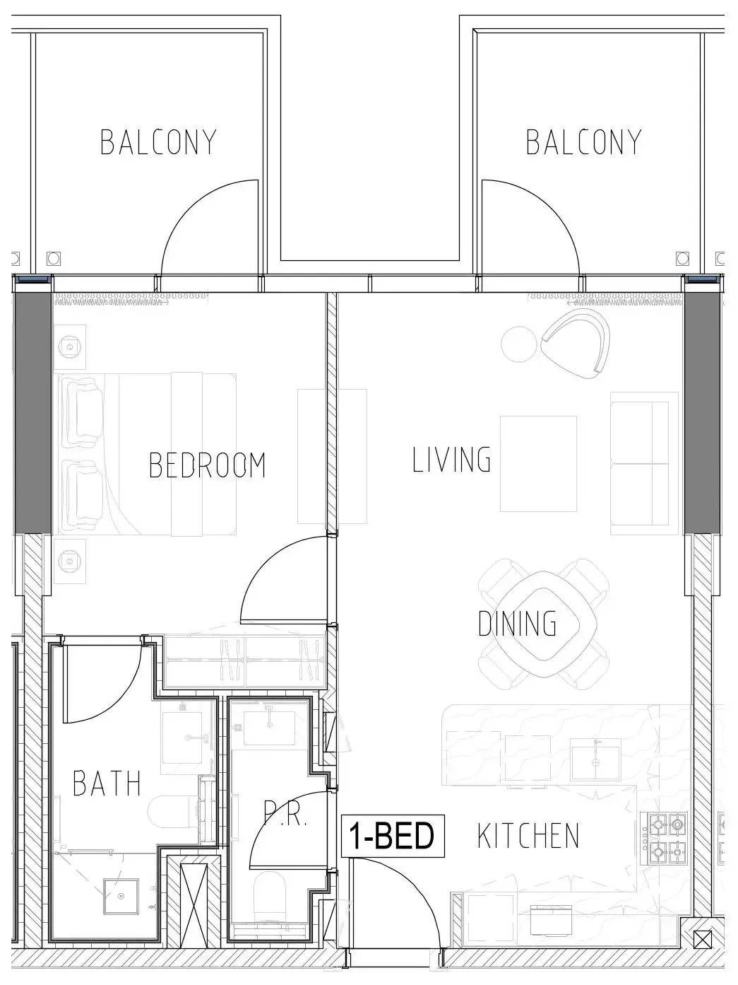Damac Safa Gate 1 bed floor plan, 724 – 1,687 sqft