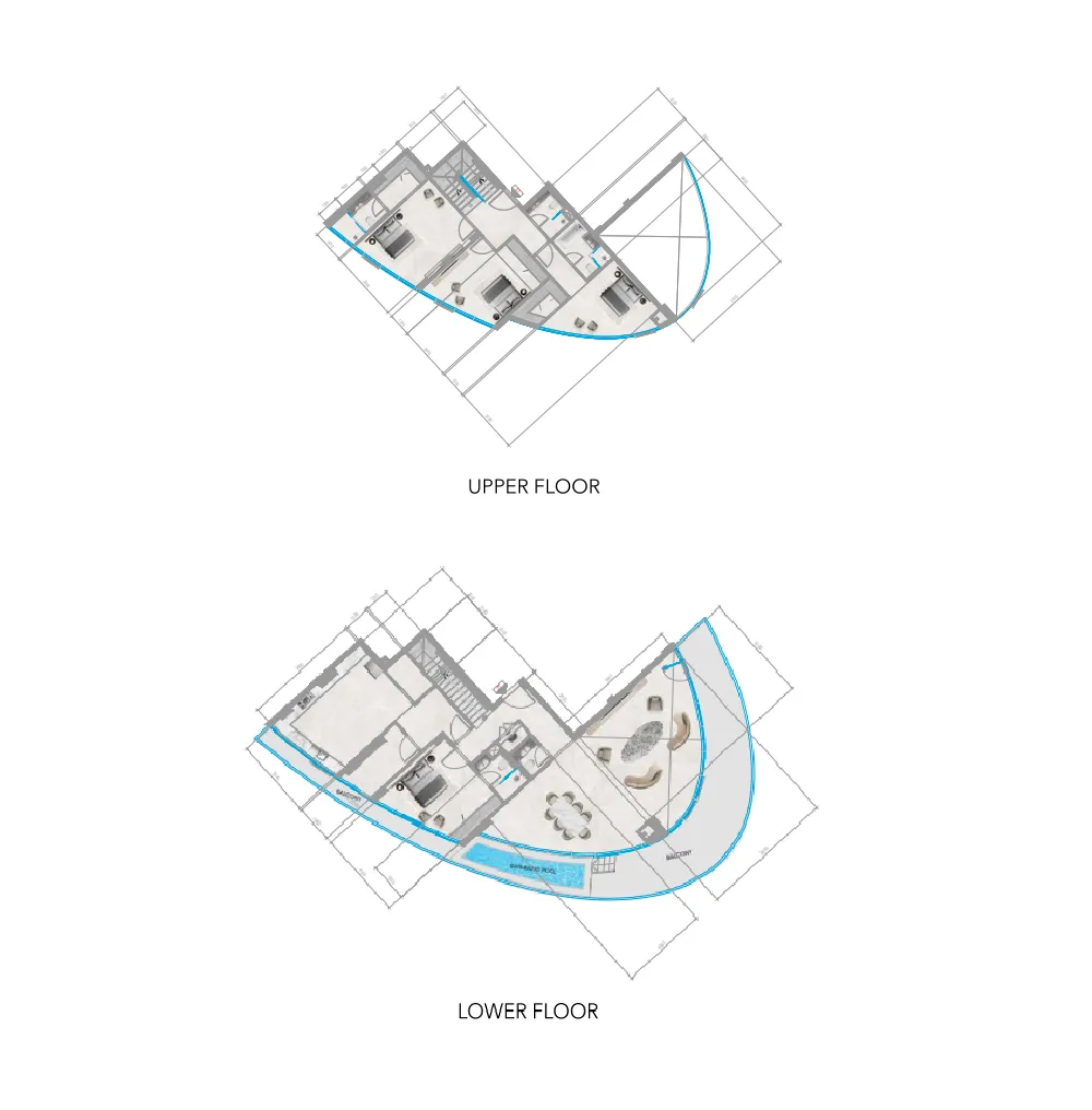 Orchid Towers Phase 1 4 bed floor plan, 3,431 sqft