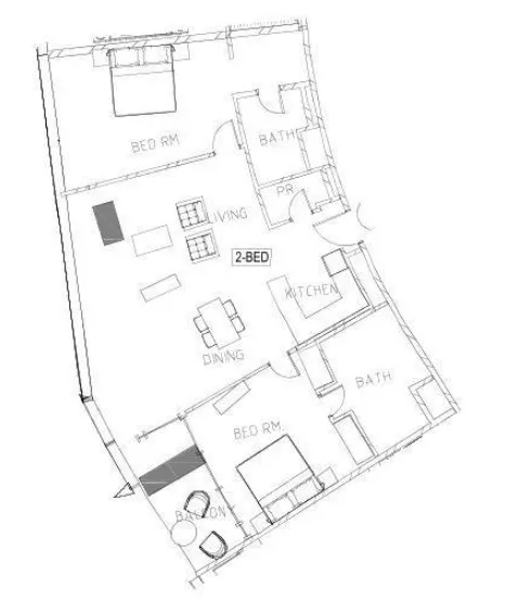 Safa Two de Grisogono 2 bed floor plan, 1,340 sqft