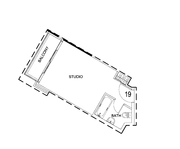 Damac Hills 2 - Hotel Edge by Rotana Studio floor plan, 350 sqft