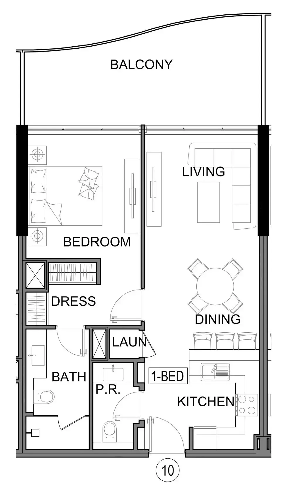 Damac Lagoons Views Phase 3 1 bed floor plan, 779 – 791 sqft