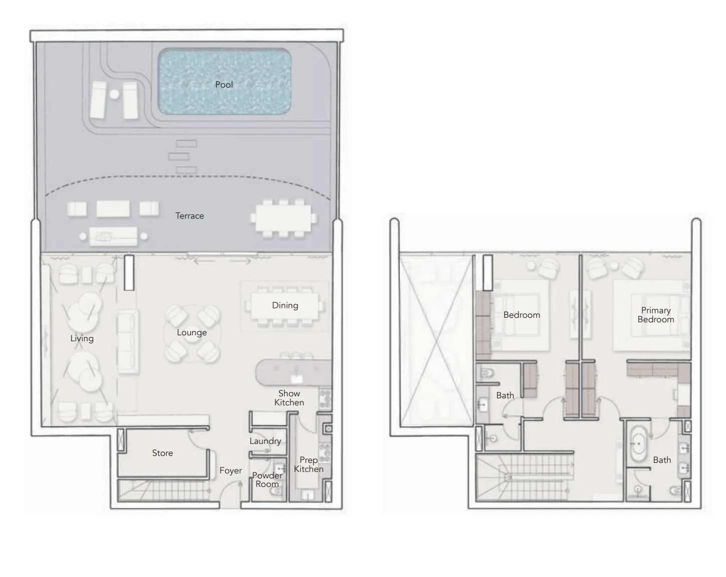 Ellington Ocean House 2 bed floor plan, 4,213 sqft