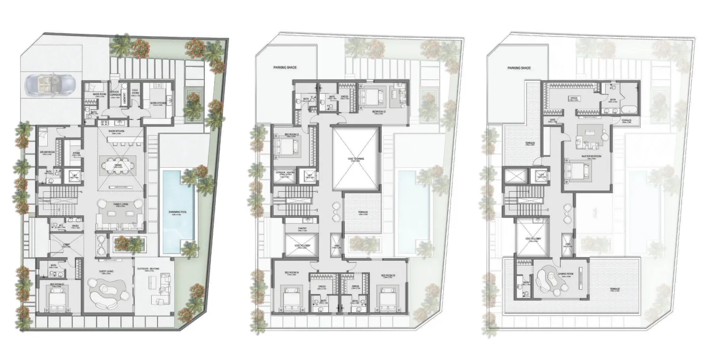 Selora Residences 6 bed floor plan, 8,721 sqft