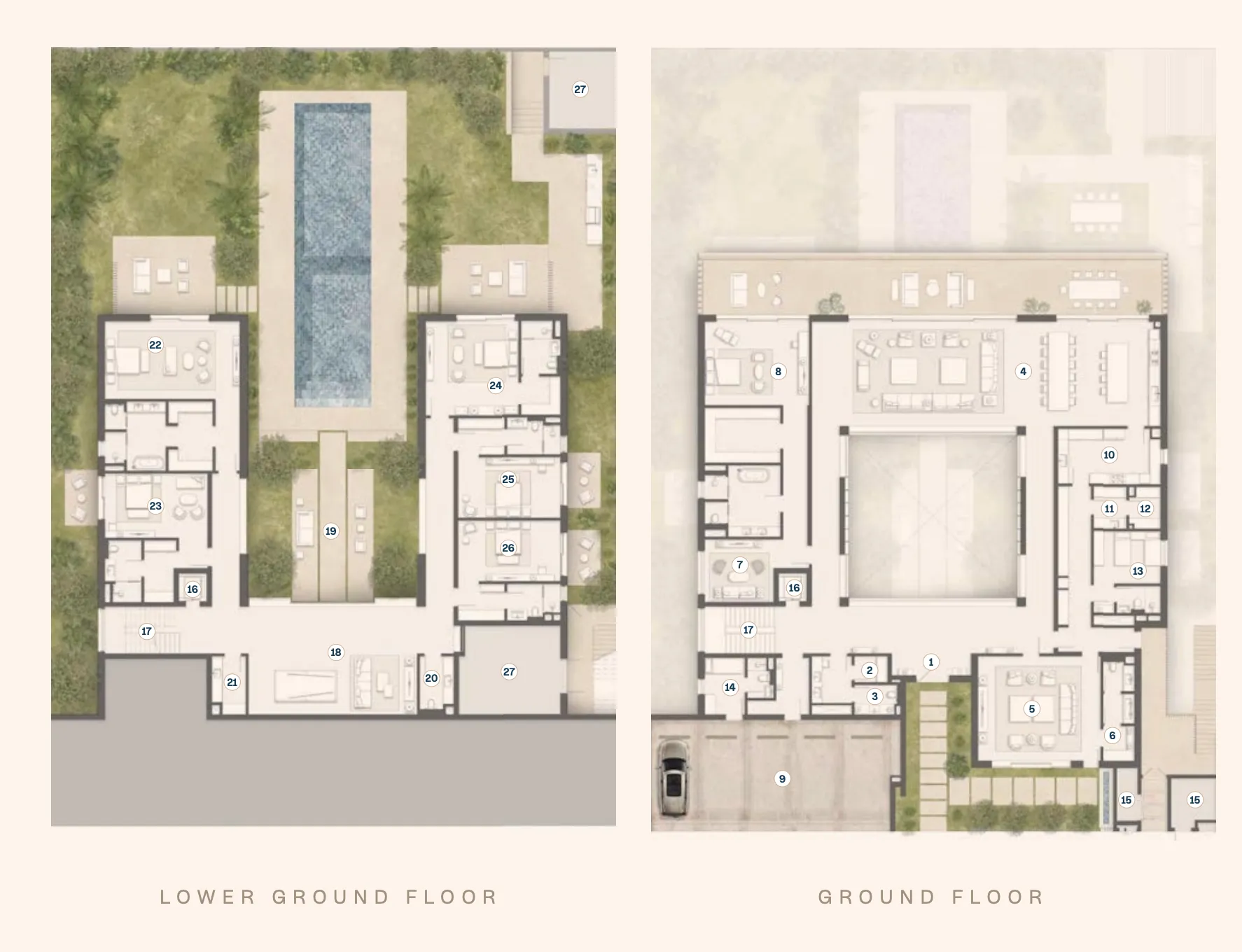 Y Views at Bayn 6 bed floor plan, 15,794 sqft