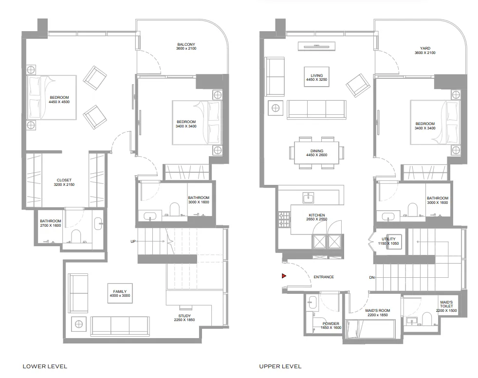 Starline Beach Residences 3 bed floor plan, 2,054 – 2,055 sqft