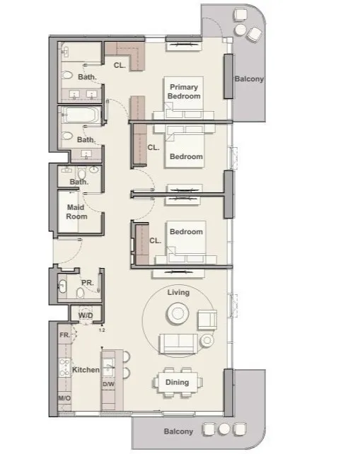 Soto Grande 3 bed floor plan, 1,762 sqft
