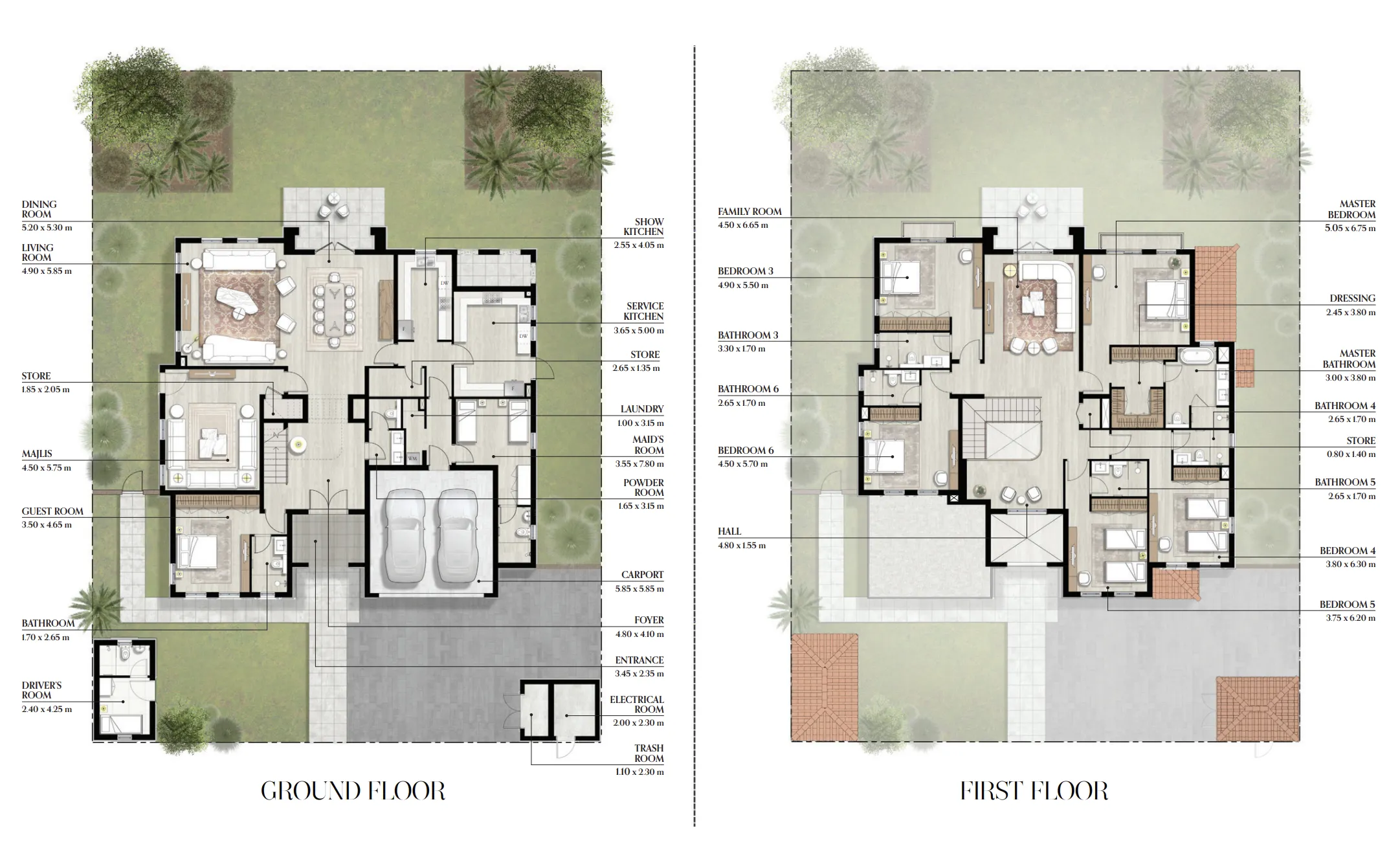 Bloom Living - Malaga 6 bed floor plan, 5,542 sqft