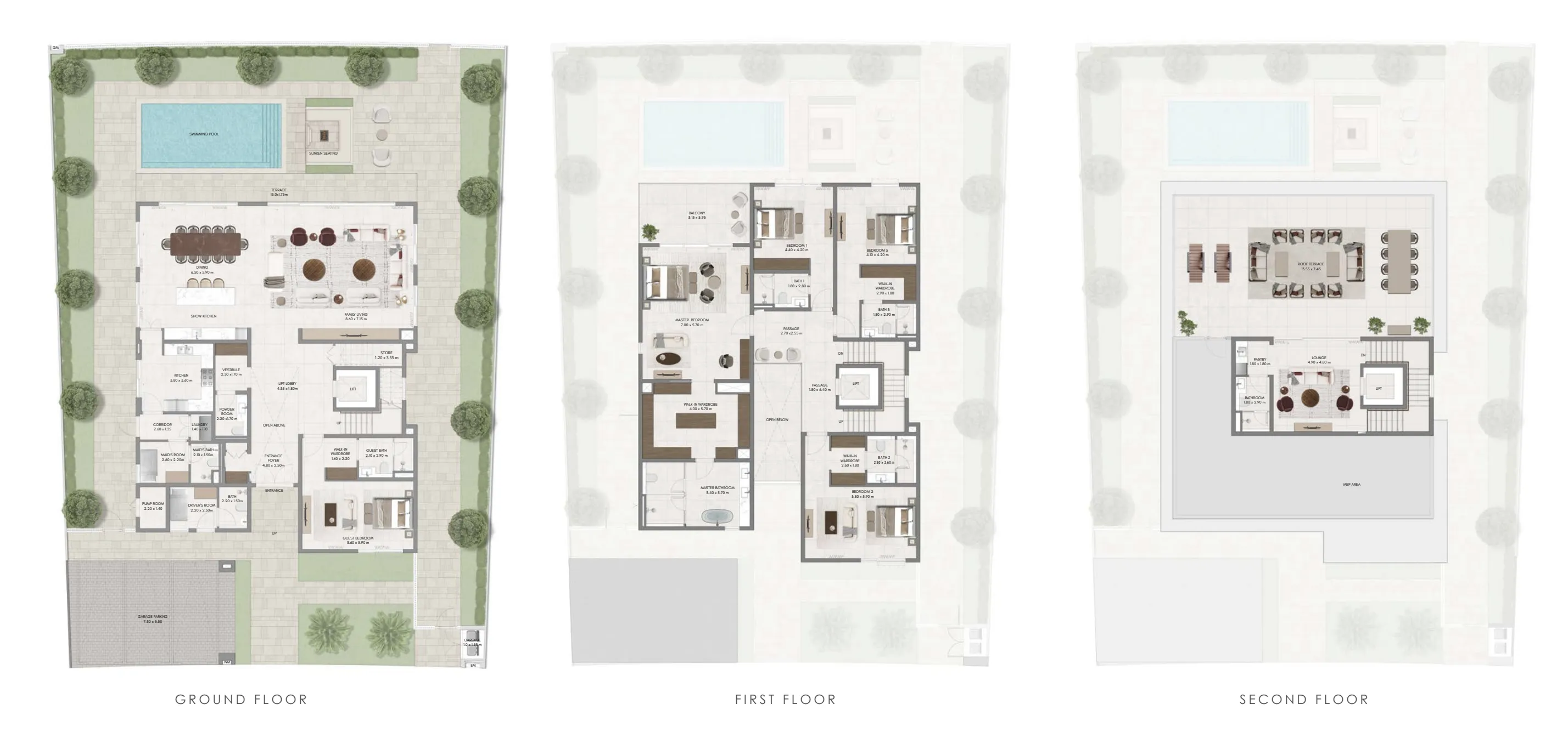Ovelle The Valley 5 bed floor plan, 7,970 sqft