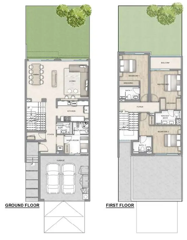 Aila Homes 3 bed floor plan, 2,721 sqft