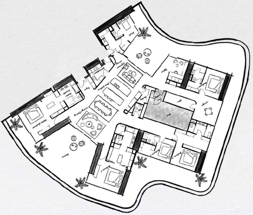 Wedyan – The Canal 5 bed floor plan, 9,502 sqft