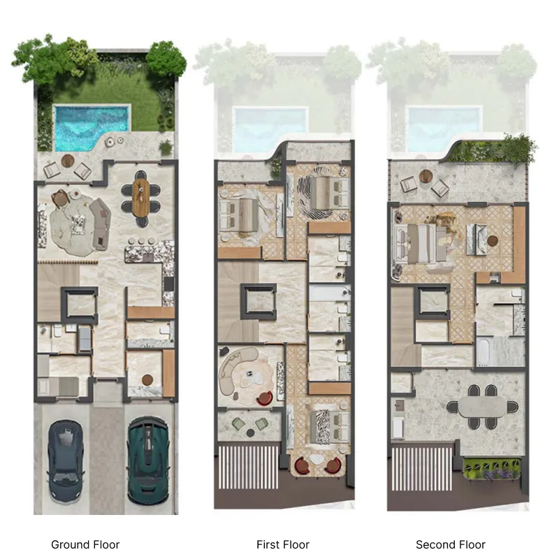 Knightsbridge 4 bed floor plan, 3,971 sqft