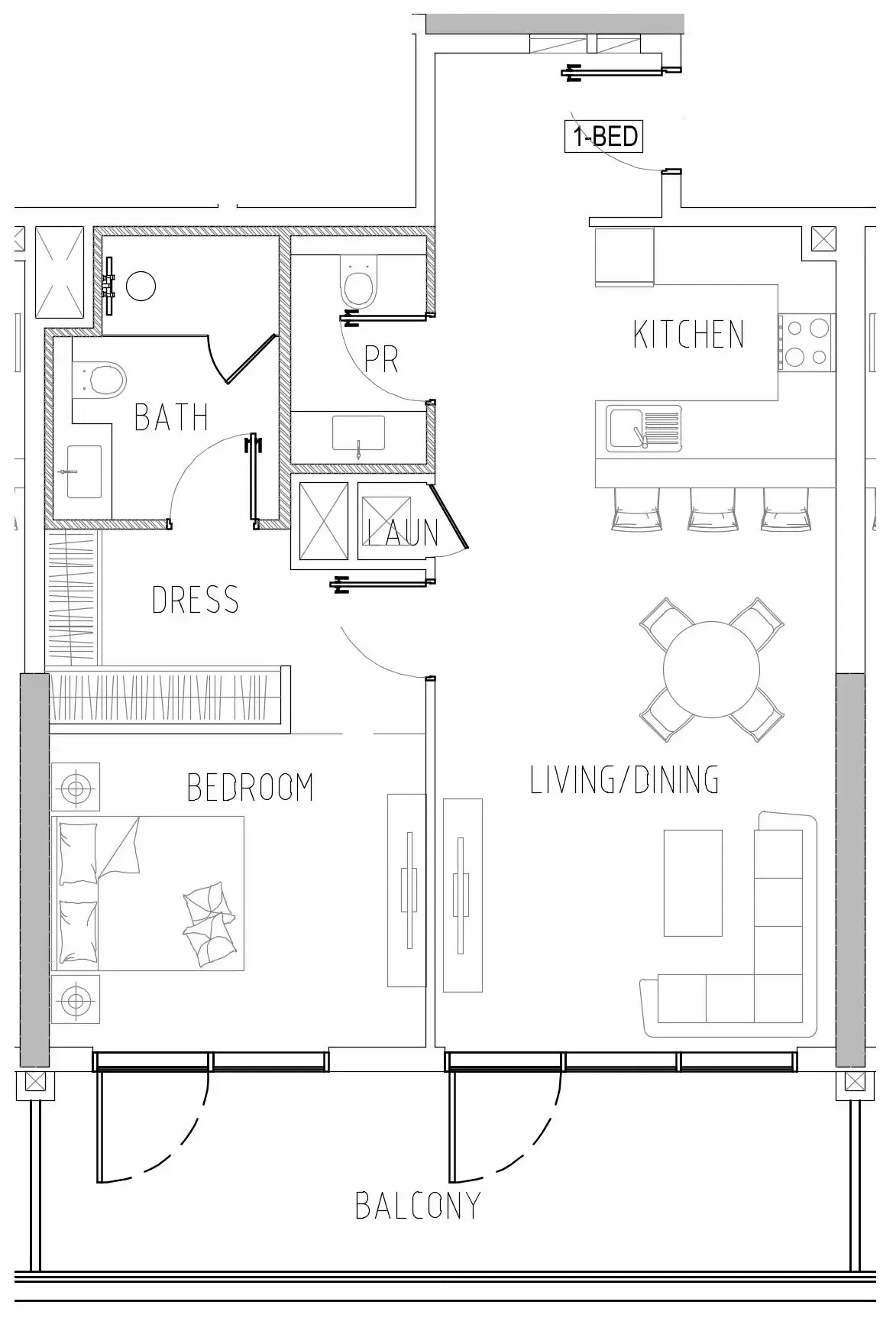 Damac Riverside Views 1 bed floor plan, 1,041 sqft
