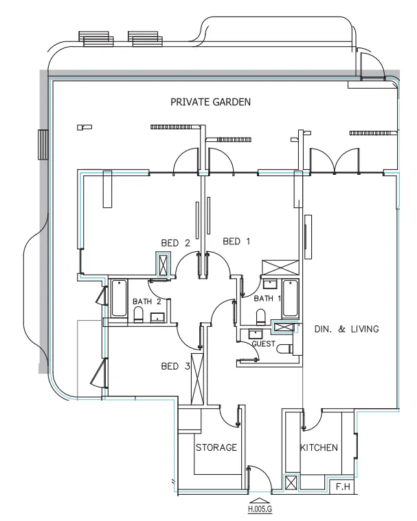 Janayen Avenue 3 bed floor plan, 2,297 sqft