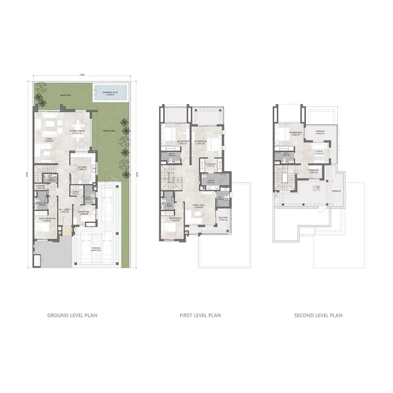 Hayat 7 5 bed floor plan, 4,950 sqft