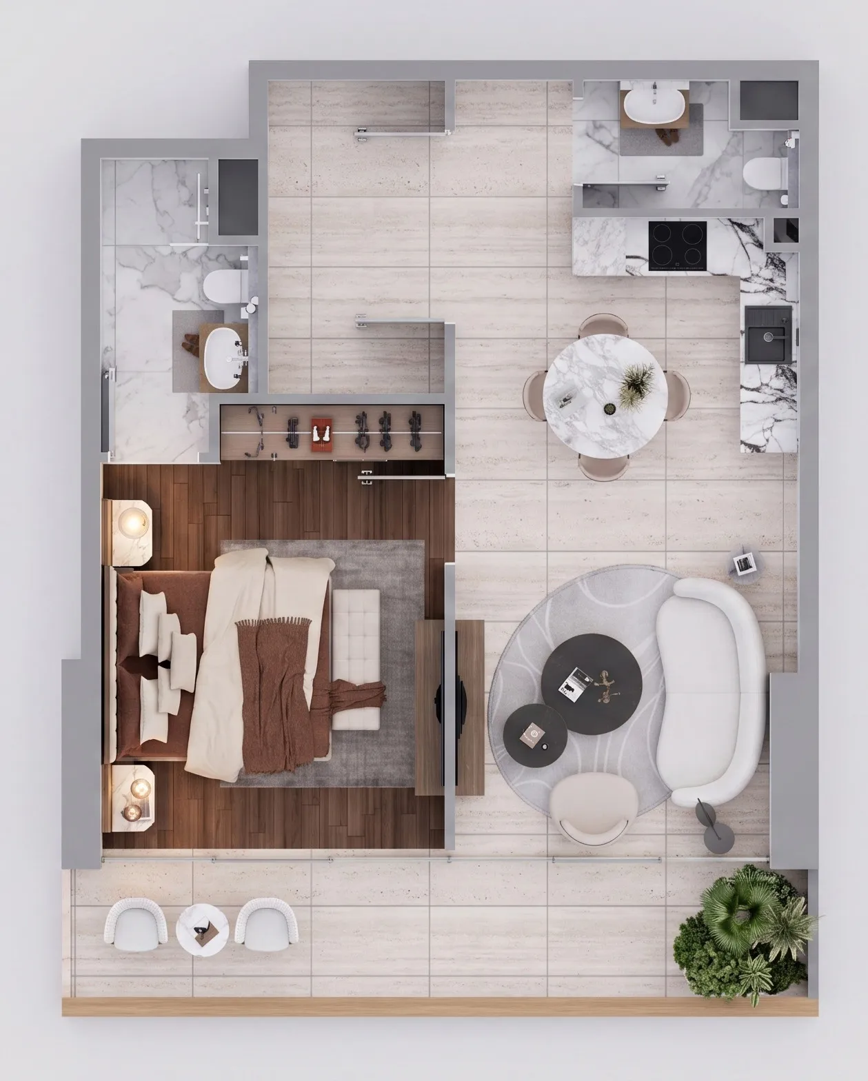 Siana by Zoya 1 bed floor plan, 793 sqft