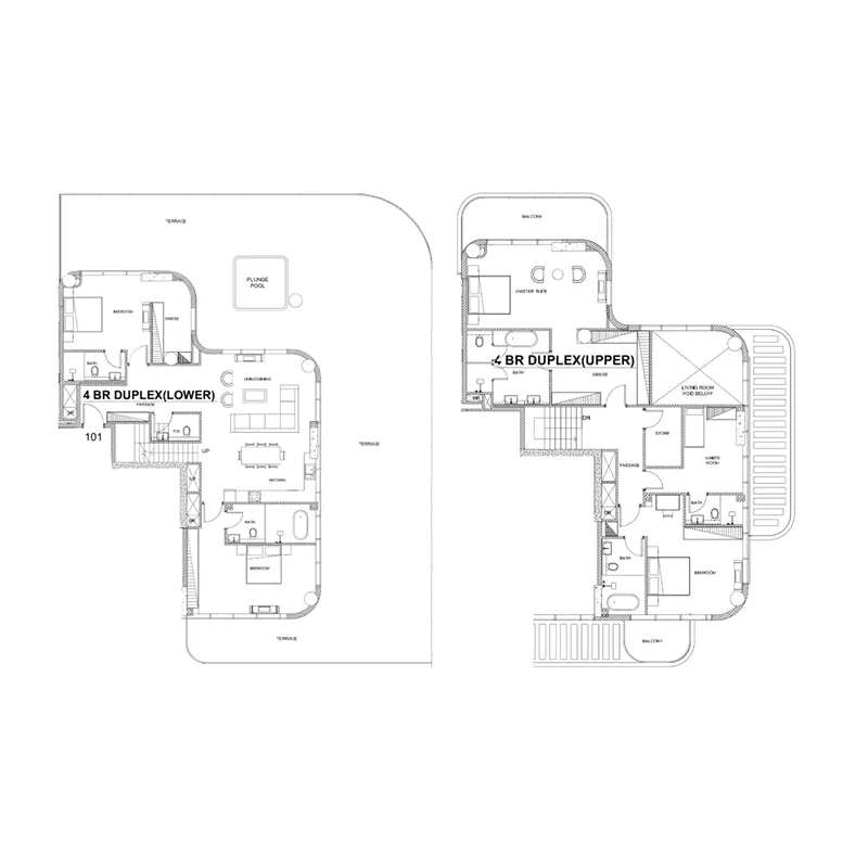 Villa Del Brunello 4 bed floor plan, 2,518 – 4,551 sqft