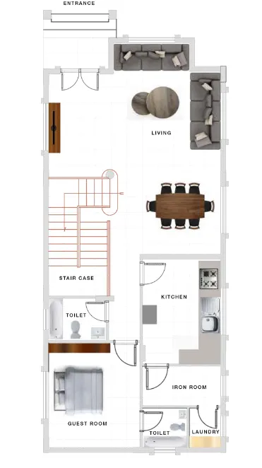 Al Helio Villas 4 bed floor plan, 2,603 – 3,013 sqft