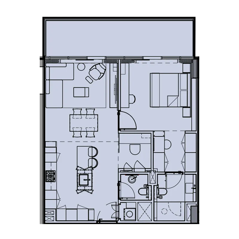 Wynwood by Imtiaz 1 bed floor plan, 941 sqft