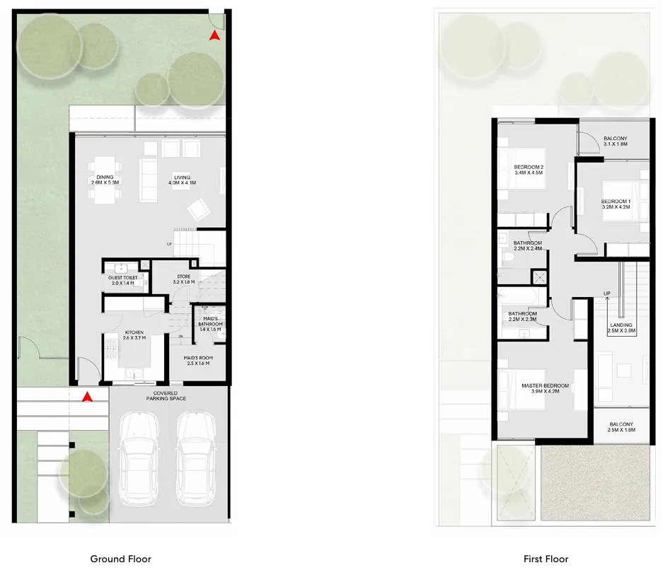 Masaar 3 Sedra 3 bed floor plan, 2,342 sqft