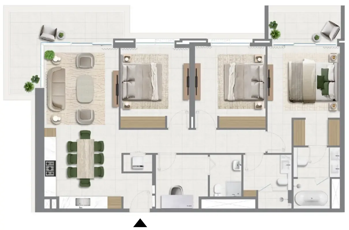 Golf Verge 3 bed floor plan, 1,778 sqft