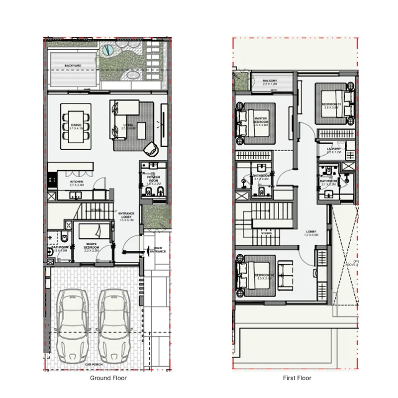 Azizi Florence 3 bed floor plan, 2,192 sqft