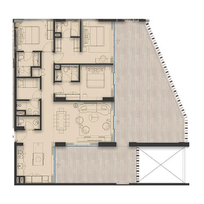 Sea Cliff by Imtiaz 3 bed floor plan, 2,435 sqft