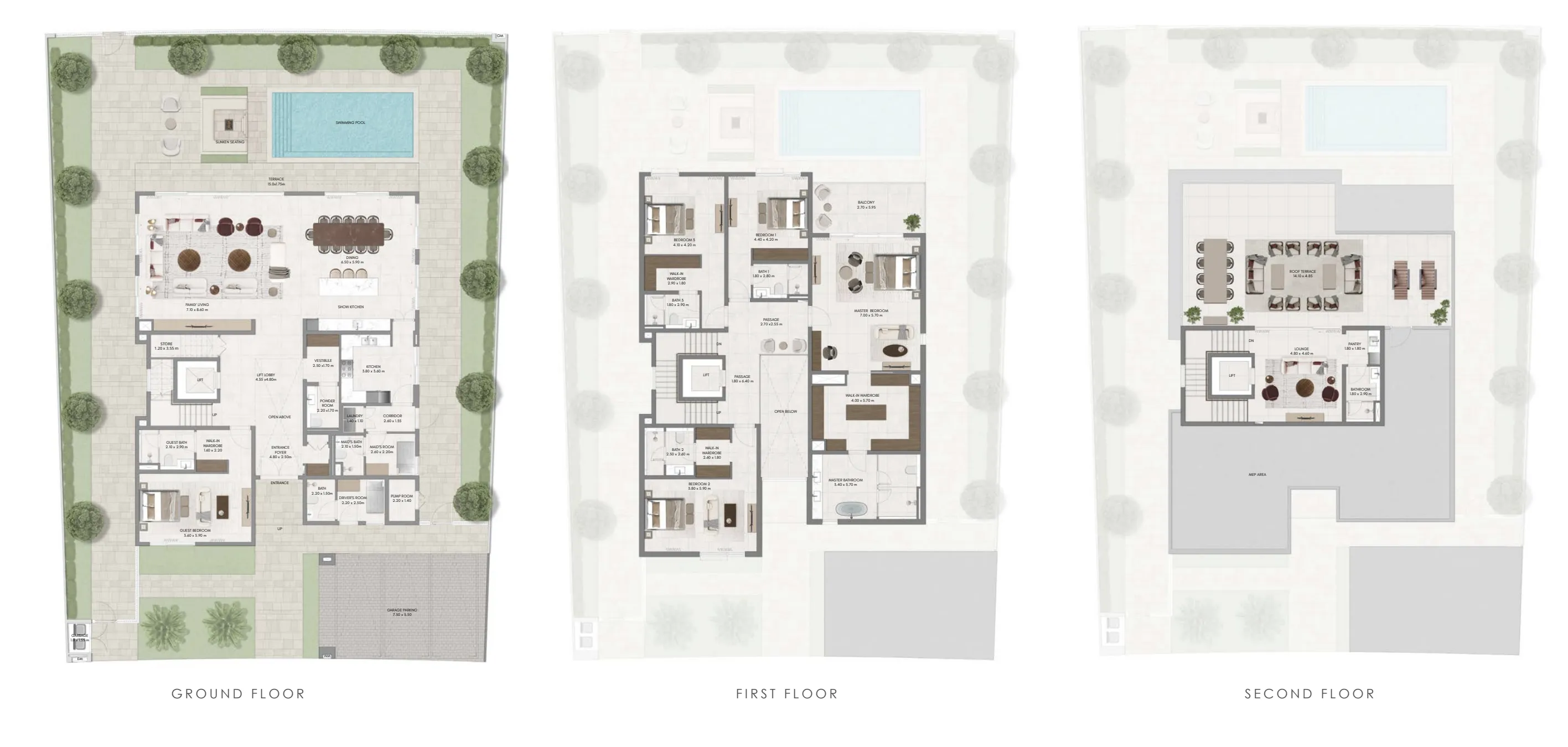 Ovelle The Valley 5 bed floor plan, 7,728 sqft