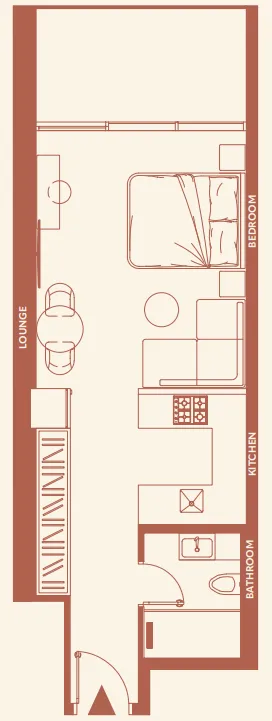 11 Hills Park Studio floor plan, 501 – 506 sqft