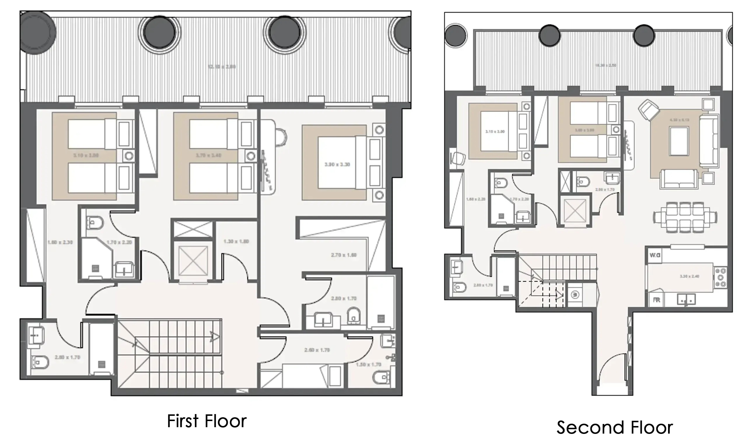 Bab Al Qasr Royal 28 5 bed floor plan, 2,730 sqft