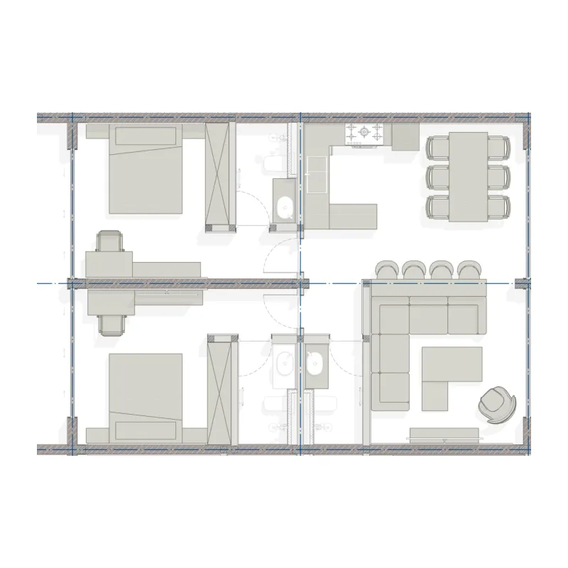 Minori 2 bed floor plan, 1,119 sqft