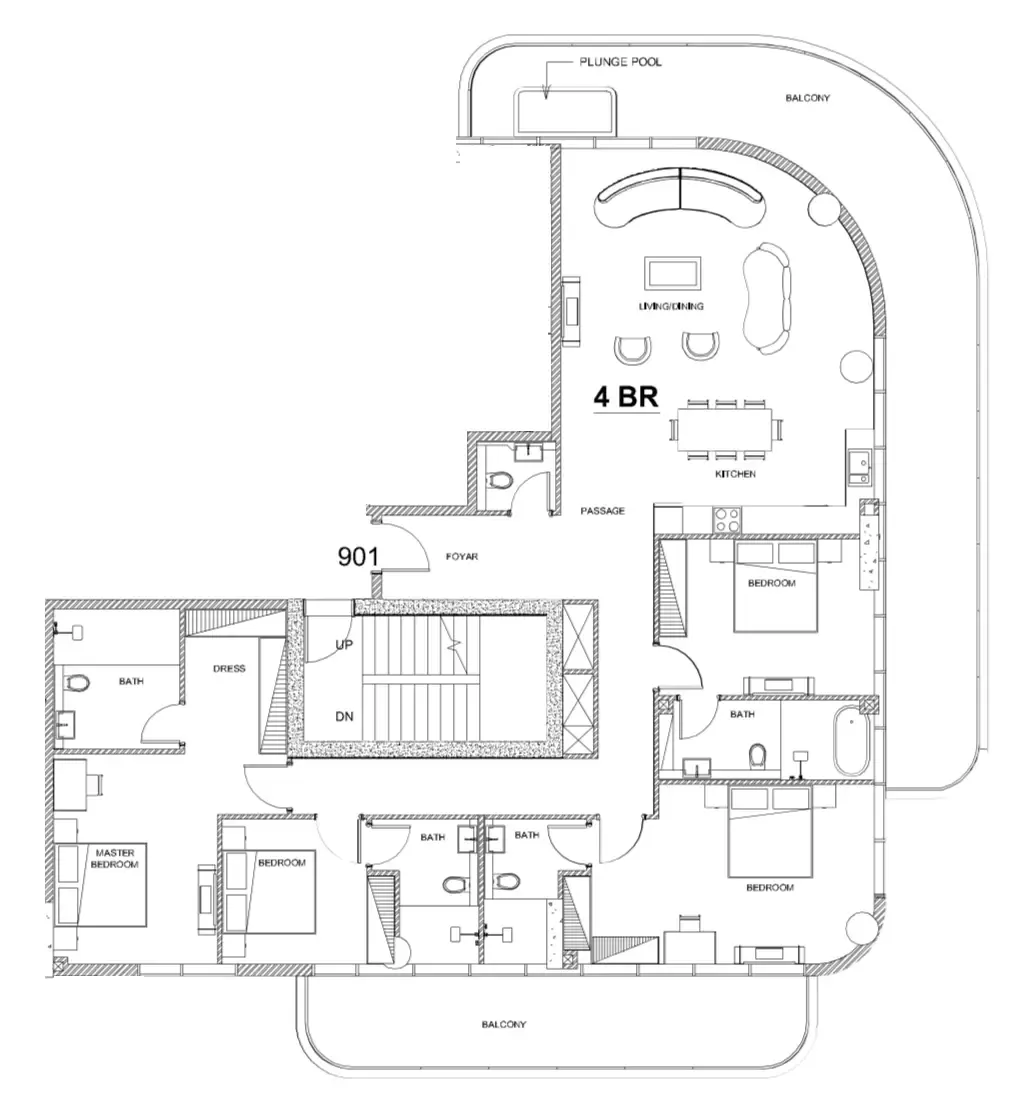 Villa Del Brunello 4 bed floor plan, 2,489 – 4,619 sqft