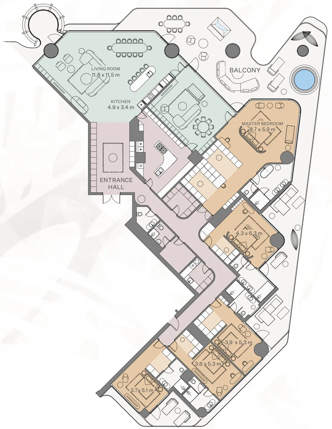 Eywa Tree of Life 5 bed floor plan, 8,830 sqft