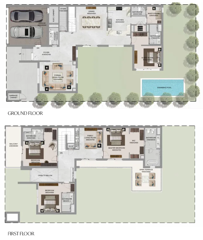 The Grove at Sobha Sanctuary 4 bed floor plan, 4,905 – 6,274 sqft