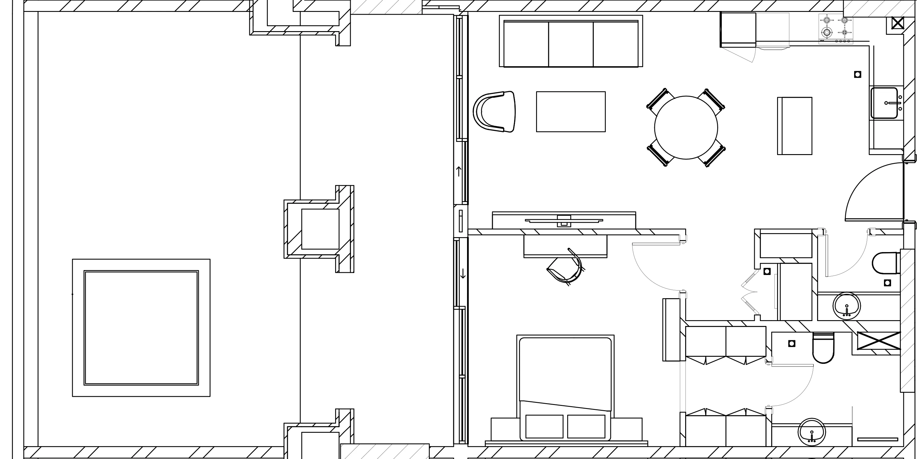 Berkeley Square 1 bed floor plan, 1,279 sqft