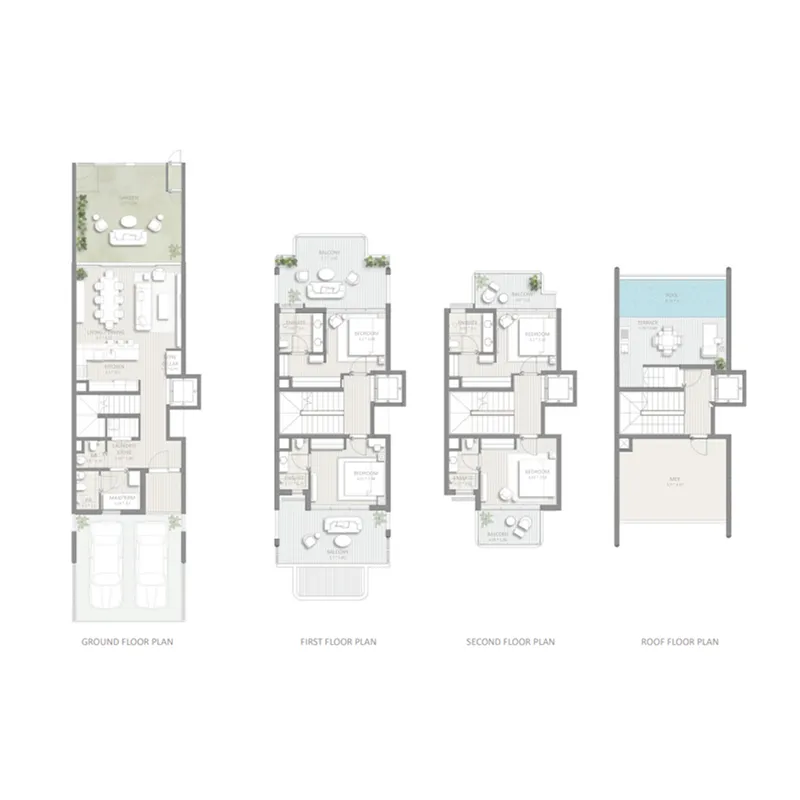 Sol Terra Casa 4 bed floor plan, 3,224 sqft