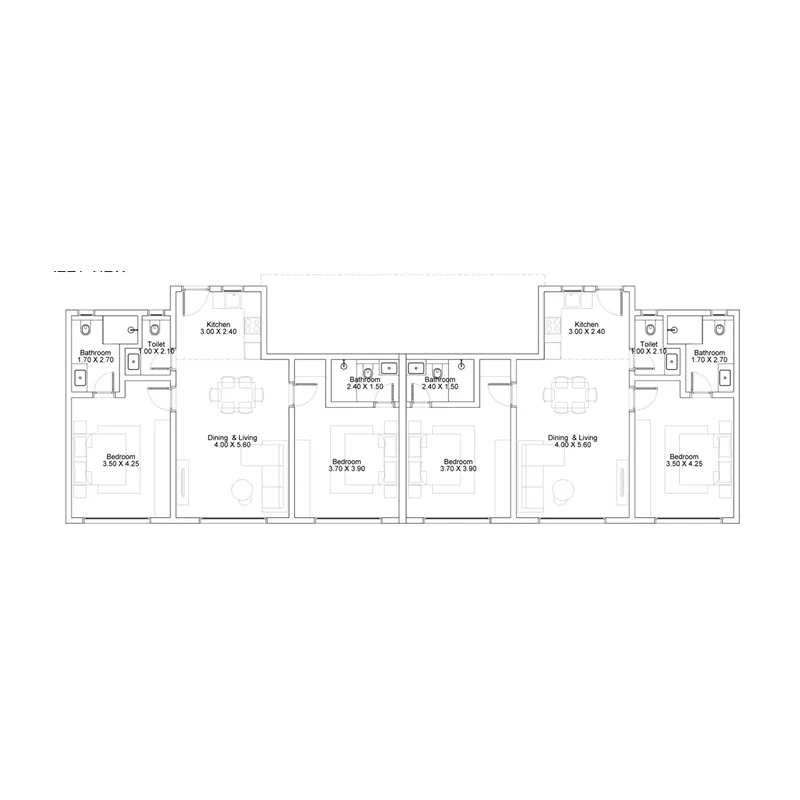 Hawana Salalah - Amazi 2 bed floor plan, 963 sqft