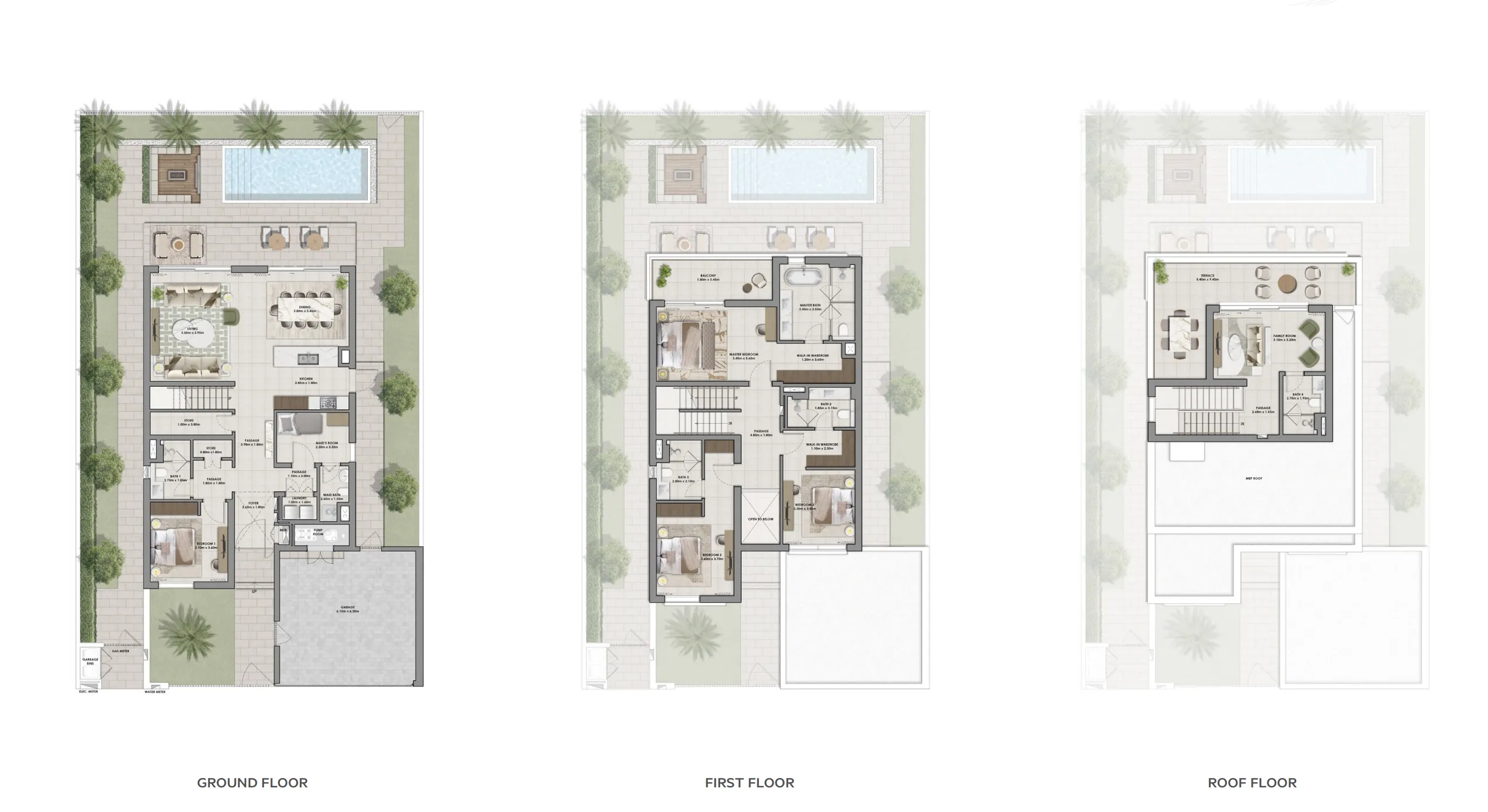 Serro 2 4 bed floor plan, 4,308 sqft