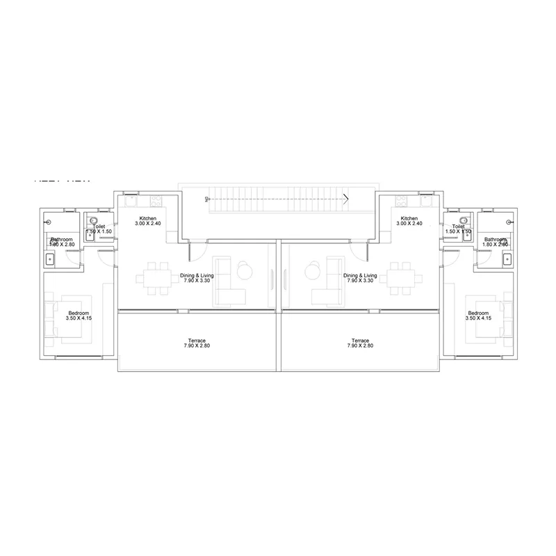 Hawana Salalah - Amazi 1 bed floor plan, 721 sqft