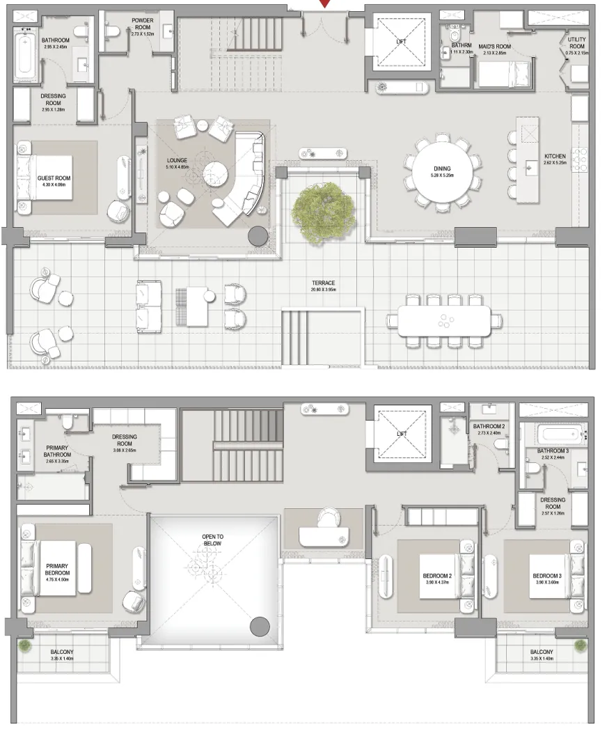 City Walk Crestlane 4 bed floor plan, 4,589 sqft