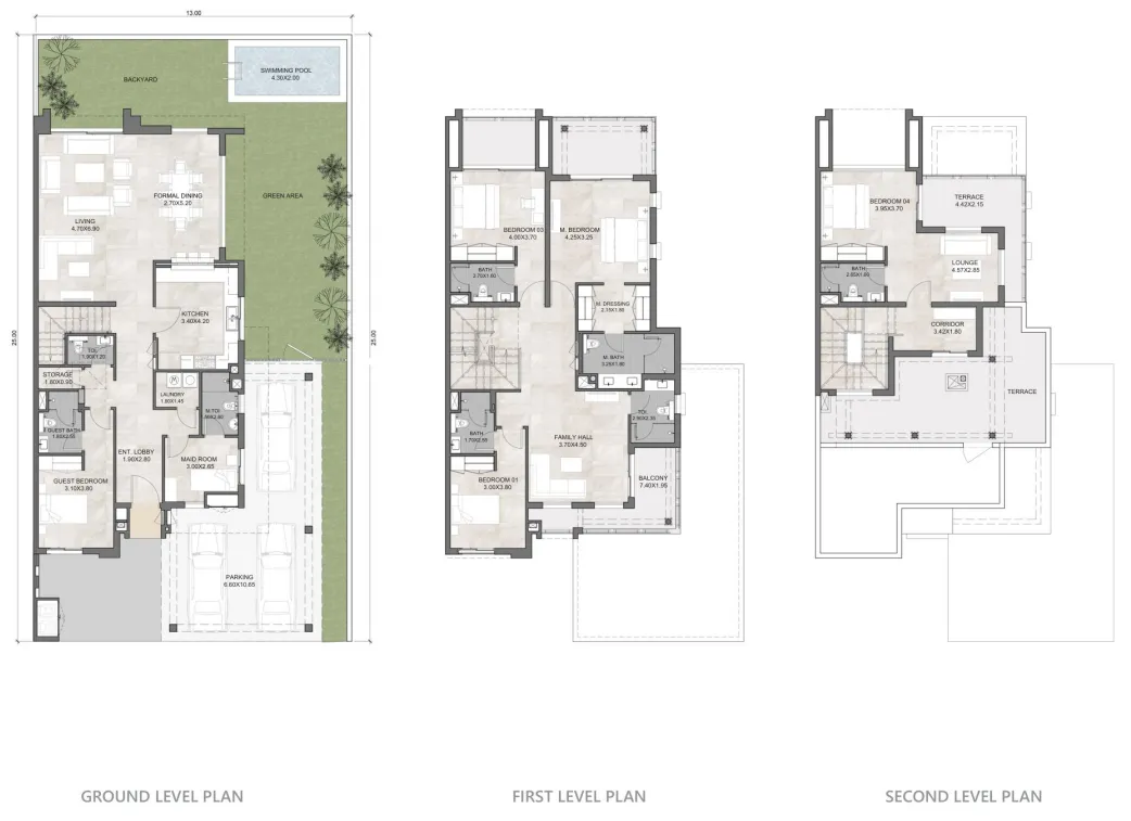 Hayat 7 5 bed floor plan, 4,950 sqft