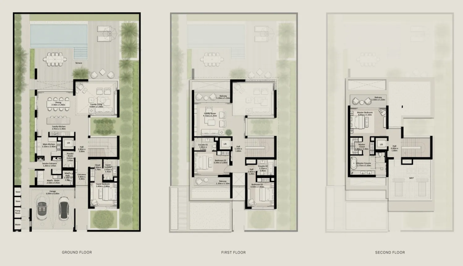 Nad Al Sheba Gardens Phase 11 4 bed floor plan, 4,795 sqft