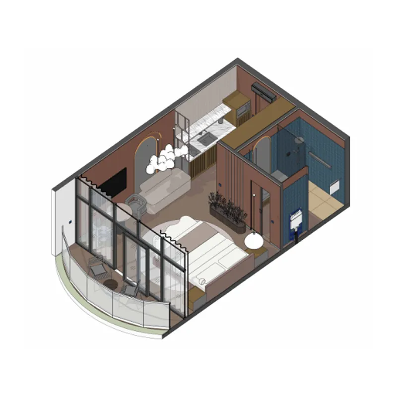 Eighth Sense 1 bed floor plan, 377 sqft