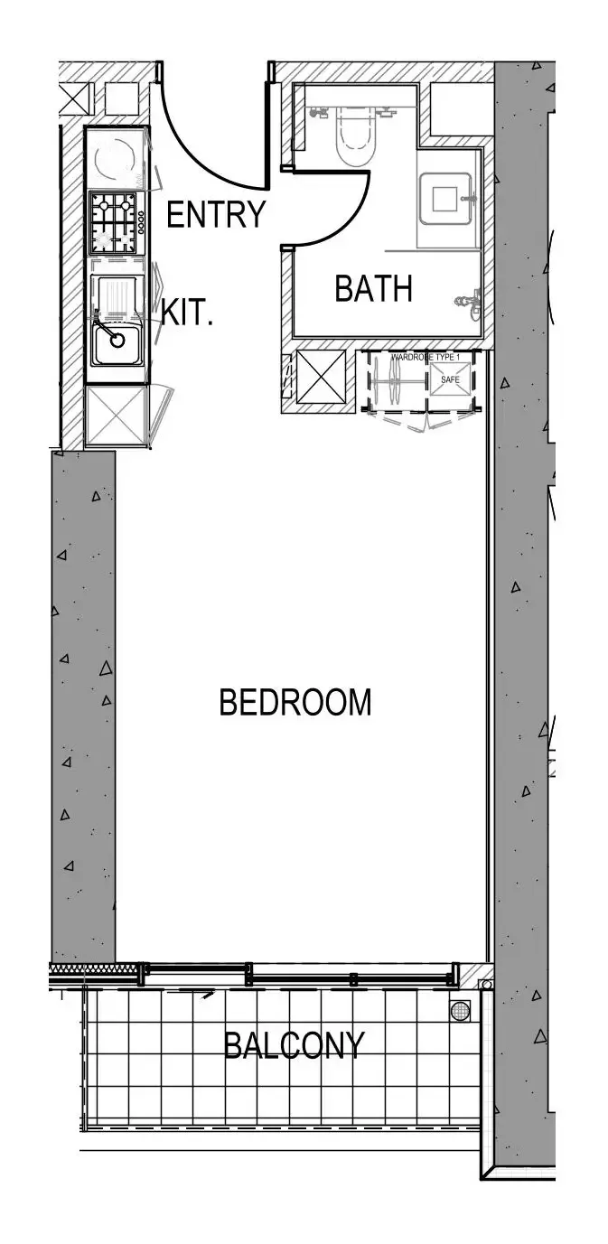 Aykon City Tower Studio floor plan, 427 sqft