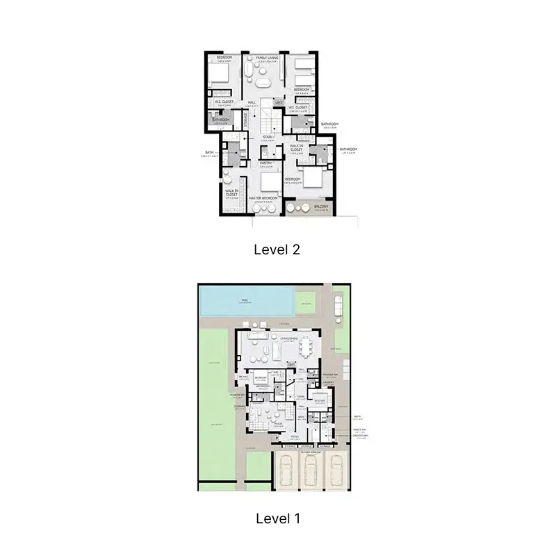 Hayyan 5 bed floor plan, 7,192 sqft