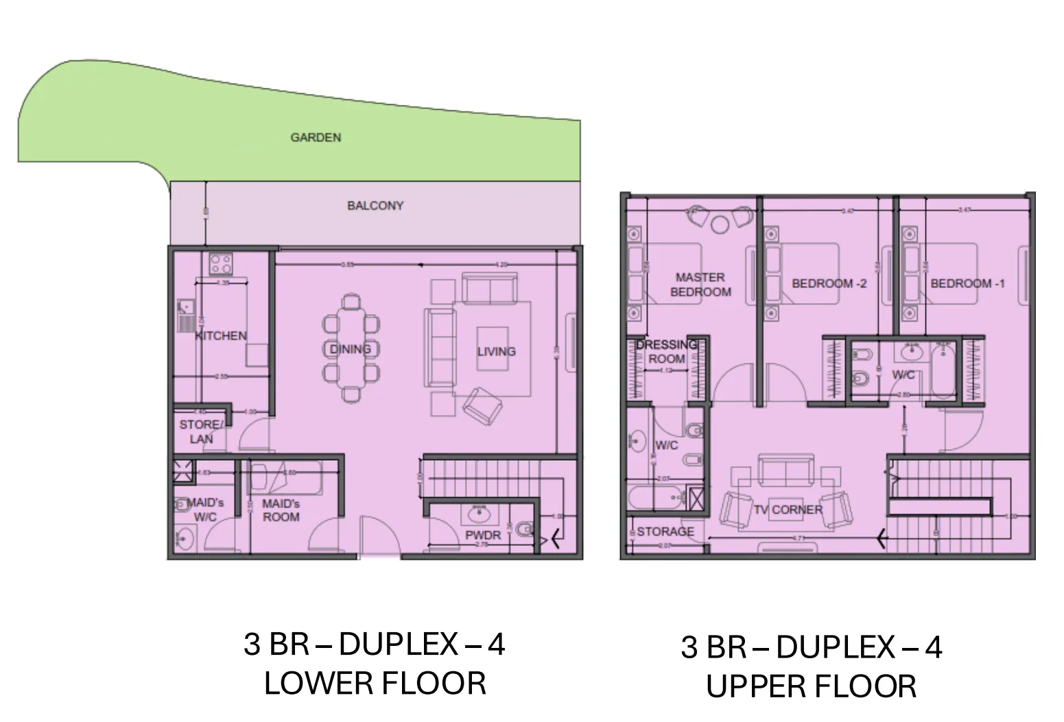 One Residence Al Reem Island 3 bed floor plan, 2,634 sqft