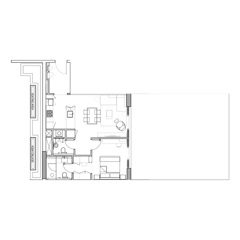 Wynwood Horizon 1 bed floor plan, 1,561 sqft