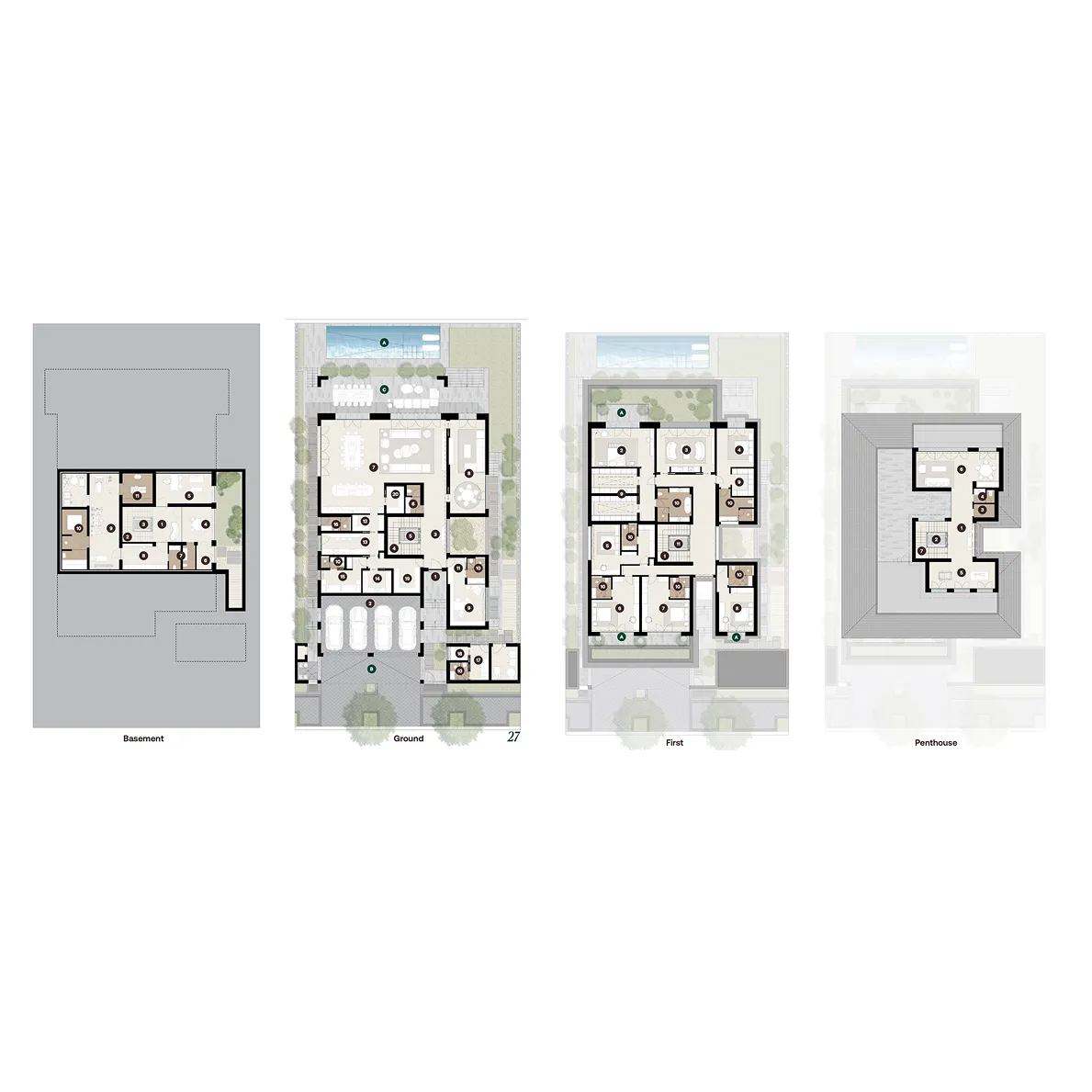 Hudayriyat Golf Estates 6 bed floor plan, 12,378 sqft
