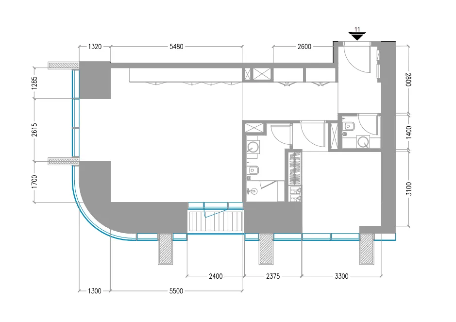 Tiger Sky Tower 1 bed floor plan, 912 sqft