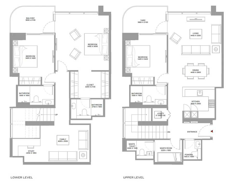 Starline Beach Residences 3 bed floor plan, 2,055 sqft
