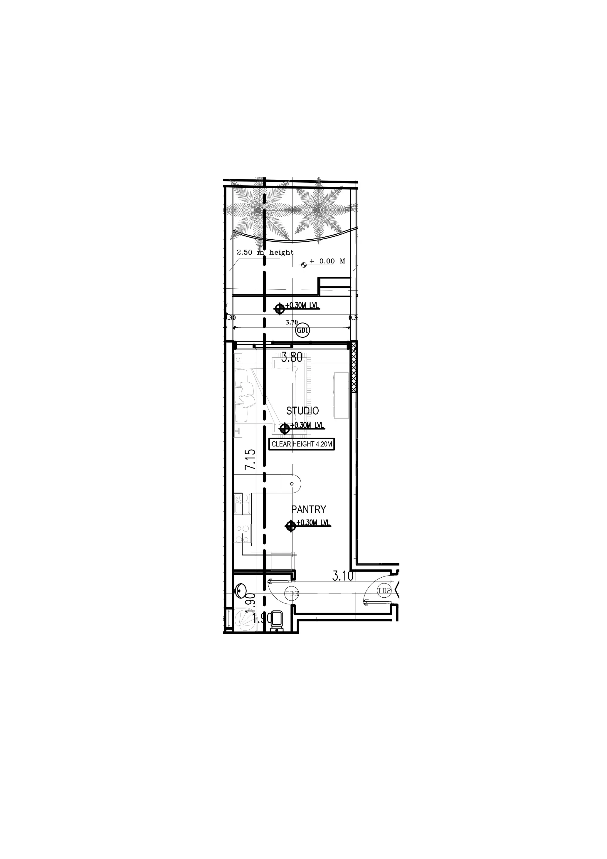 Dugasta Warsan (Jneibi) Studio floor plan, 656 sqft